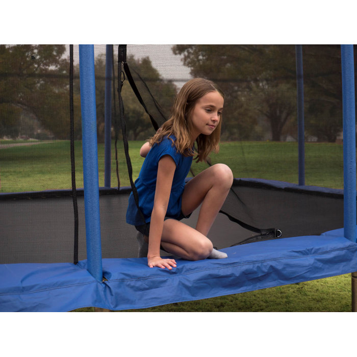 YJ USA Jumpking 10 X 14 Foot Rectangular Trampoline With Safety Net